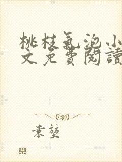 桃枝气泡小说全文免费阅读封面