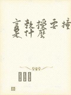 言教授要撞坏了是什么