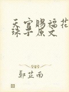 天官赐福花怜塞珠子原文