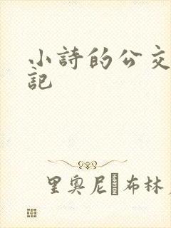 小诗的公交车日记封面