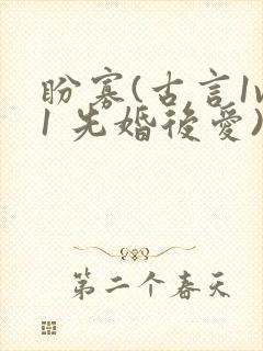 盼寡(古言1v1 先婚后爱)荔枝好多