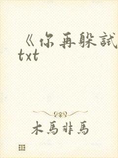 《你再躲试试》txt
