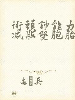 街头钞能力无删减版双胞胎封面