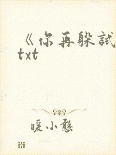 《你再躲试试》txt