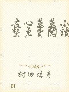 夜心万万小说完整免费阅读全文