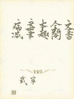 病案本全文未删减笔趣阁番外封面