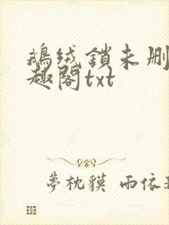 鹅绒锁未删除笔趣阁txt