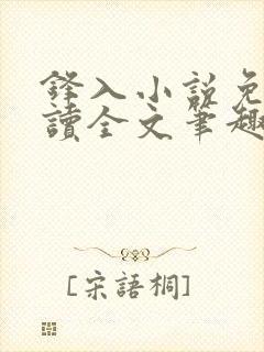 锋入小说免费阅读全文笔趣阁