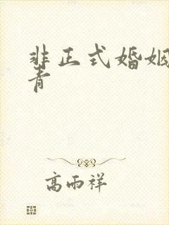 非正式婚姻雾里青