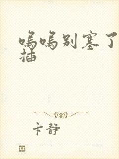 呜呜别塞了啊抽插封面