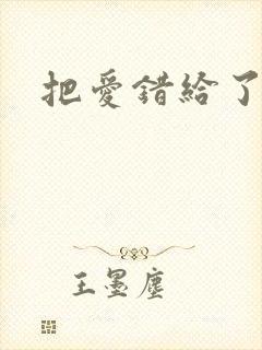 把爱错给了你封面