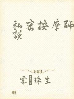 私密按摩师 小说封面