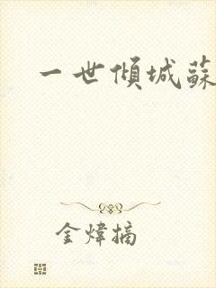 一世倾城苏小暖封面