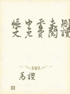 帐中香未删减全文免费阅读封面