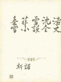 秦菲雪沈浩秦菲雪小说全文免费阅读求书封面