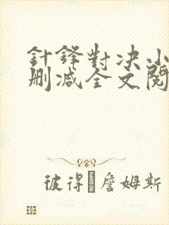 针锋对决小说未删减全文阅读