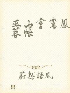 巫山会鸾凤颠芙蓉帐封面