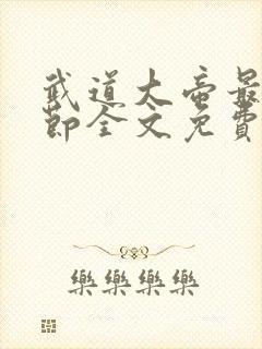 武道大帝最新章节全文免费阅读