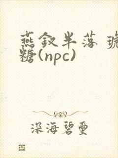 燕钗半落 琥珀糖(npc)