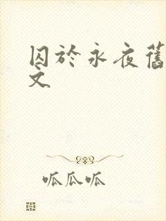 囚于永夜旧版原文封面