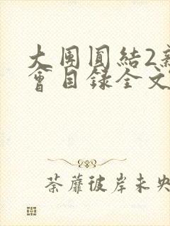 大团圆结2亲情会目录全文阅读视频