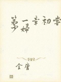 第一章初尝极品少妇