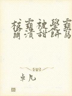 校霸被学霸玩到崩溃甜饼写手