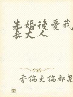 先婚后爱我的市长大人封面