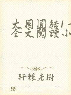 大团圆结1一6全文阅读小说