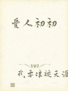 爱人初初封面