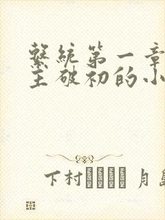 系统第一章给宿主破初的小说