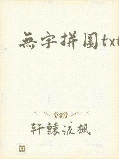 无字拼图txt封面