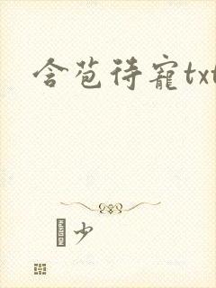 含苞待宠txt封面