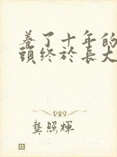 养了十年的小丫头终于长大了