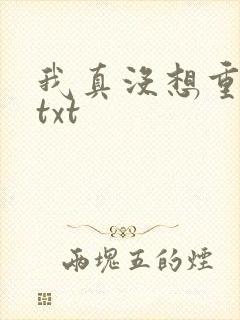 我真没想重生啊txt封面