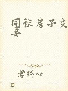 同租房子交换夫妻封面