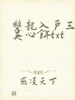 双龙入户三人行夹心饼txt