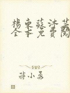 杨东苏沐芸小说全本免费阅读下载