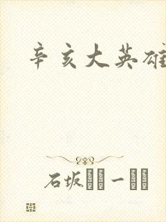 辛亥大英雄封面