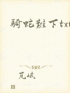 骑蛇难下txt封面