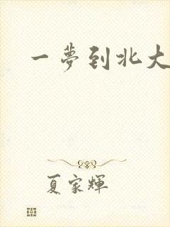 一梦到北大封面