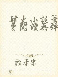 肆火小说笔趣免费阅读无弹窗