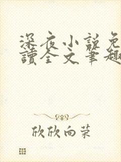 深夜小说免费阅读全文笔趣阁