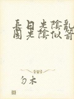 长日光阴乱作一团光阴似箭笔渺