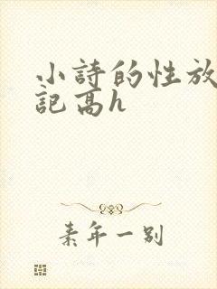 小诗的性放荡日记高h