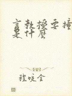 言教授要撞坏了是什么