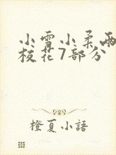 小雪小柔两个大校花7部分