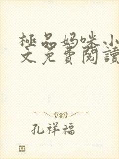 极品妈咪小说全文免费阅读