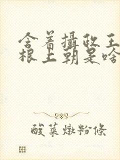 含着摄政王的紫根上朝是啥小说