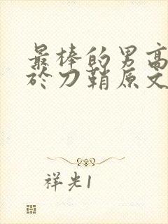 最棒的男高中生于刀鞘原文阅读